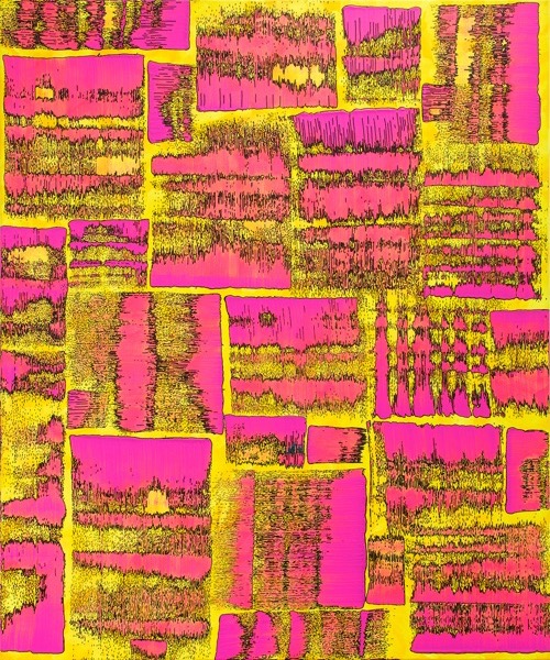 disintegration; 120 x 100 x 4 cm; MT auf LW, 2019