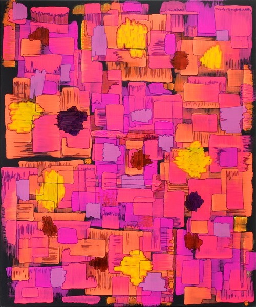 l.o.p.3; 120 x 100 x 4 cm; MT auf LW, 2019
