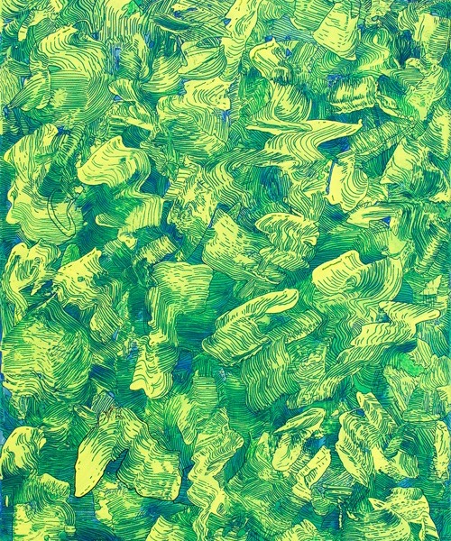 "l.o.p. yellow sm 5"; Mt auf Lw; 80 x 60 cm; 2020