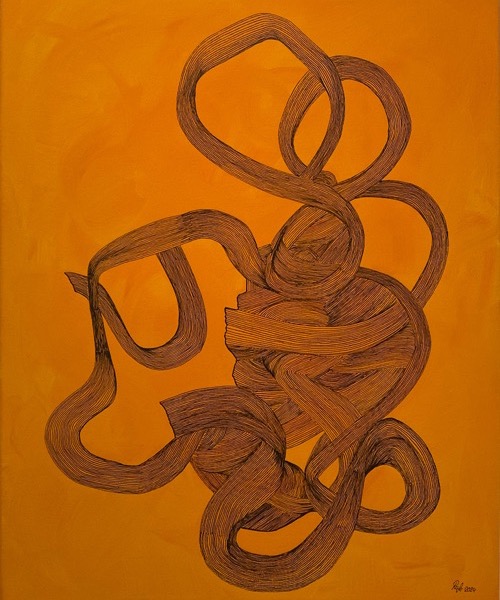 p.r.o.T. 2, Mischtechnik auf Lw, 80 x 60 cm, 2024