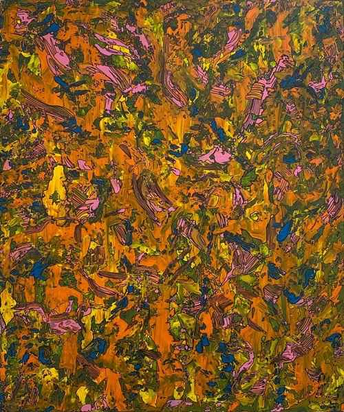 in the jungle of colors; Mischtechnik auf Leinwand; 120 x 100 cm