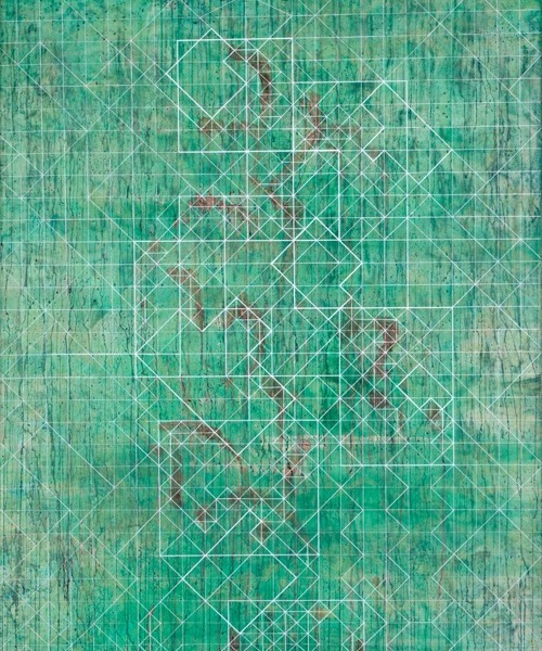 danger zone; Mischtechnik auf Leinwand; ca. 145 x 100 x 4 cm; 2010