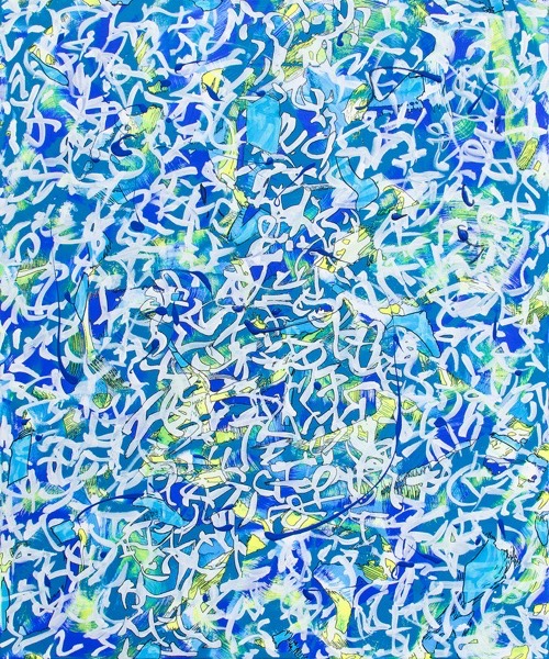 another message from my subconscious; Acryl auf Leinwand; 120 x 100 x 4 cm; 2021