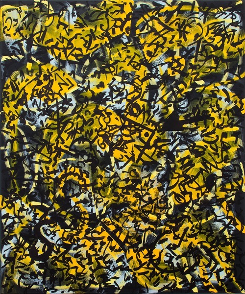 back in black vol.2; Acryl auf Leinwand; 120 x 100 x 4 cm; 2021