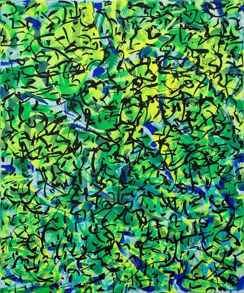 green day; Acryl auf Leinwand; 120 x 100 x 4 cm; 2021