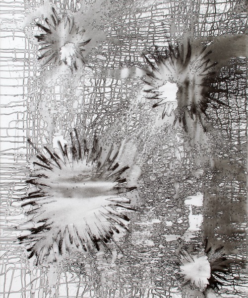 black frags 2; Mischtechnik auf Lw; 150 x 120 x 4 cm; 2012